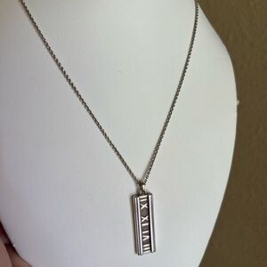 Tiffany & Co. Atlas Roman Numeral Bar Necklace